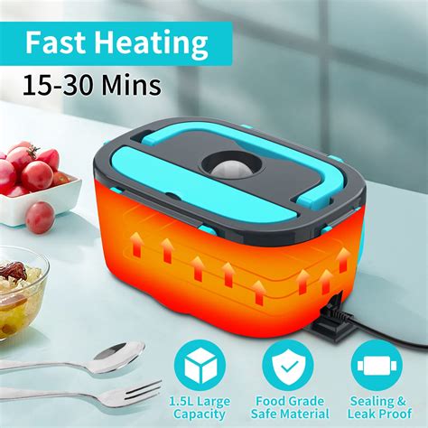 CHARMDOO Electric Lunch Box 60W Food Warmer Heater 12V 